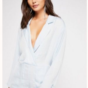 Free People Blue Intimately Romper - Size M